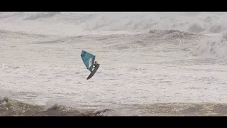 Epic giant waves! Windsurfing Morocco Moulay Bouzerktoun