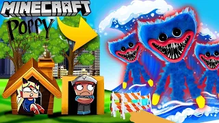 BAZA VS TSUNAMI POPPY PLAYTIME - MINECRAFT TSUNAMI CHALLENGE | Vito i Bella