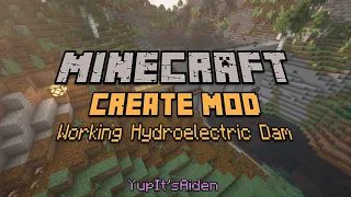 Minecraft | Create Mod/Crafts&Additions/Water Physics | Working Hydroelectric Dam Concept Idea