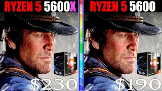 RYZEN 5 5600 vs RYZEN 5 5600X | Gaming Comparison