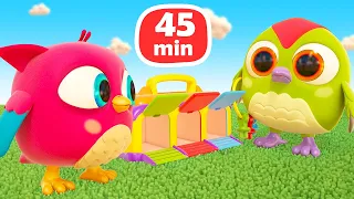 Hop Hop the owl & Baby cartoons for kids. Baby videos for kids. Cars and toys for toddlers.