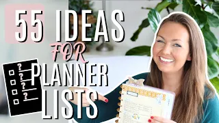 55 Ideas for Lists to Use in Your Planner | Happy Planner | Functional Planning