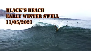 Black's Beach Surfing | Early winter swell 2021 | San Diego | 11/05/2021