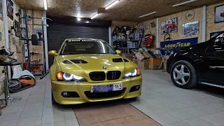 BMW 3 e46. Установка бидиодных линз A3 MAX BI-LED и ангельских глазок.