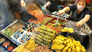 Wow! Spicy Step3 Tteokbokki(Stir-fried RiceCake), Cute mini Gimbap, Crispy frieds/Korean street food