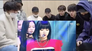 BTS REACTION TO BLACKPINK - HOW YOU LIKE THAT STAGE MIX  (FAKE REACTION)