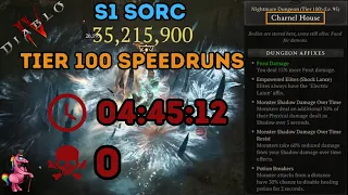 Diablo 4 Nightmare Dungeon Tier 100 SUB 5 Minutes Clear Sorc Season 1