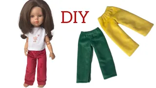 Pants for Paola Reina doll 13 inches, how to sew with your own hands + Pattern