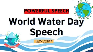 World Water day 2024 Speech in English | World Water day Speech | Water day|10 lines on Water day