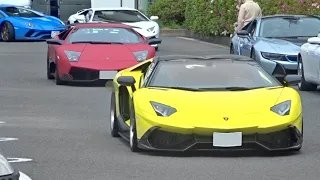 【大黒PA】スーパーカー加速サウンド／Supercars sound in Japan. Aventador, F12TDF, GT2RS, and more‼️