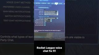 Rocket league voice chat fix after new update!!!