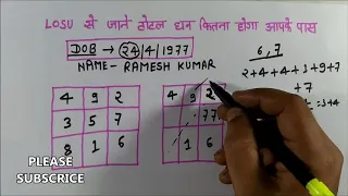 lo Shu grid से जाने टोटल कितना धन money होगा आपके पास lo Shu grid hindi, ||LEARN LUSO ||