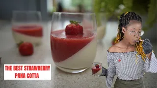 How to make PERFECT STRAWBERRY PANA COTTA😋🤤