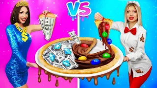 CHALLENGE CIOCCOLATOSA: LA RICCONA VS LA SQUATTRINATA || Oggetti veri e di cioccolato! || RATATA