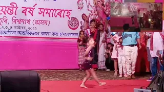 aadhyasree did little master||Balijuri||Live performance Durga Puja||Balijuri||Ribika||Biswanath||