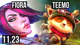 FIORA vs TEEMO (TOP) (DEFEAT) | 2.2M mastery, 7 solo kills, 600+ games | KR Master | 11.23