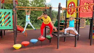 Sofia and a fun day with dad on the Playground