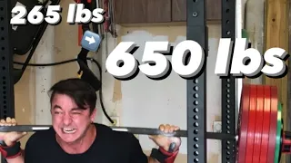 265lbs - 650 lbs Squat - 74kg Luke Bermingham