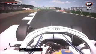 F1 2018 Britain FP3 Ericsson Crashes