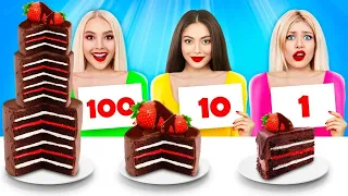 Desafio Alimentar: 100 Camadas | Mukbang Divertido Com Chocolate VS Comida Real por RATATA COOL