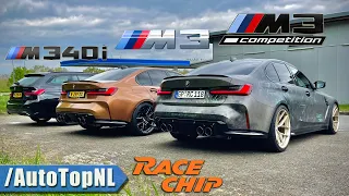 BMW M340i vs M3 6-Speed vs M3 Competition xDrive | REVIEW on AUTOBAHN by AutoTopNL