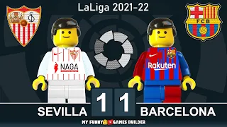 Sevilla vs Barcelona 1-1 • LaLiga 2021/22 • Goles y Resumen + All Goals Highlights in Lego Football