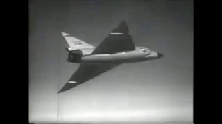 USAF F-102A Delta Dagger testing the Falcon missile in 1956