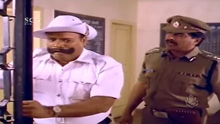 Shankarnag Fine to Wife for Using Police Car | Best Scene in SP Sangliyana Part 2 Kannada Movie