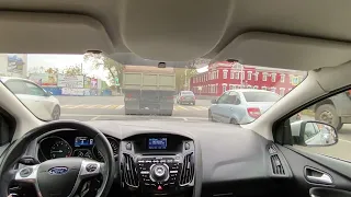 RELAXING CITY RIDE IN FORD FOCUS 3 - POV