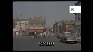 Drive Through Sunny Backstreets, 1960s, Blackpool, HD