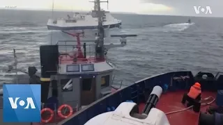 Collision between Russian vessel and Ukrainian tug