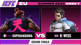 SuperAkouma (Akuma) vs. K-Wiss (Hwoarang) Grand Finals - ICFC EU Tekken 7 Summer 2022 Week 7