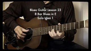 Blues Guitar Lesson 23  8 Bar Blues Solo Idea 1 Key to the Highway (A=432Hz) Hideo Date