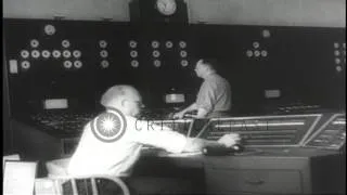 People gather to watch the opening of the Grand Coulee dam on the Columbia River ...HD Stock Footage