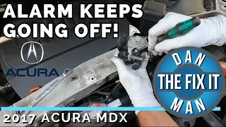 ALARM KEEPS GOING OFF!  How to stop a Honda or Acura Security Alarm from going off.  EASY DIY FIX!