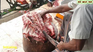 Amazing Fresh Red Meat Processing Skills | Fastest Workers Show Their High Level Skills at Meat Shop