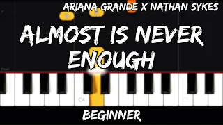 Ariana Grande x Nathan Sykes - Almost Is Never Enough - Easy Beginner Piano Tutorial