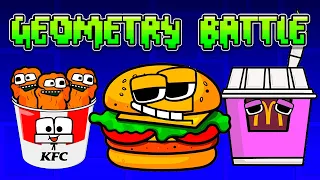 기하학 음식 배틀 | Geometry Burger vs McFlurry vs KFC Box battle | Geometry dash meme