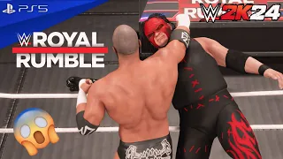 WWE 2K24 - 20 Superstars Battle Royal Rumble Match (4K-60)