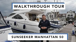 Sunseeker Manhattan 50 Walkthrough Yacht Tour - Stunning Mini Superyacht! Watch today!!