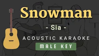 Snowman – Sia [Acoustic Karaoke | Male Key]