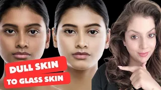 Dull Skin to Glass Skin in 7 days. Full skincare routine demo video