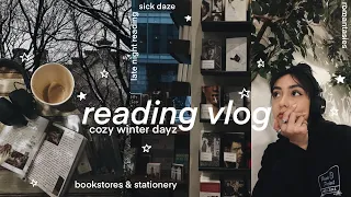 reading vlog ❄︎ snow, bookstores, romantasies, reading journal ☁︎ no.006