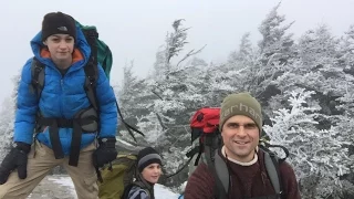 Hiking to Calloway Peak, Grandfather Mountain, NC - Winter 2016
