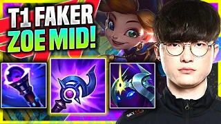 FAKER IS READY FOR ZOE WITH NEW ITEMS! - T1 Faker Plays Zoe Mid vs Jayce! | Preseason 11