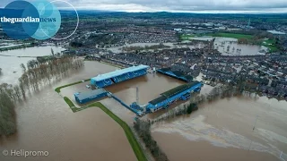 Drone footage shows extent of Storm Desmond flood damage