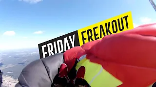 Friday Freakout: Skydiver Collides With Parachute In Freefall