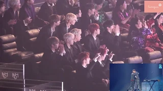 Wanna One reaction to BTS & Charlie Puth - We Don't Talk Anymore (2018 MGA)