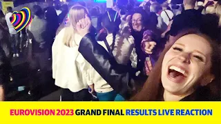 MY REACTION TO EUROVISION 2023 GRAND-FINAL RESULTS LIVE FROM EUROVISION VILLAGE