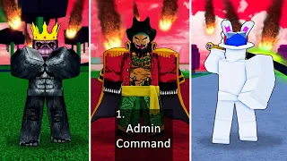 Secret ADMIN Skill vs Every Boss in Blox Fruits